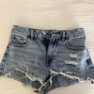 PacSun Light Blue Distressed Jean Shorts